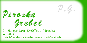 piroska grebel business card